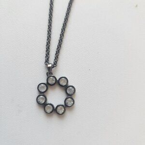 Hespera Gunmetal and Moonstone Necklace